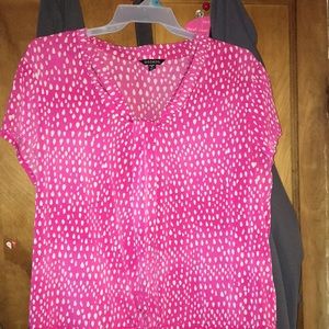 Pink polkadotted shirt